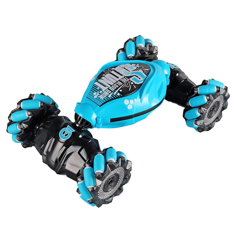 "Carro de controle remoto RC Drift 4WD, com luzes LED, música, movimentos acrobáticos de 360° e controle por gesto, perfeito para manobras radicais e diversão